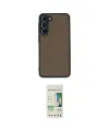 ieg™ Galaxy S23 Plus Kılıf Ahenk Çizgi Serisi - Siyah 20D Premium Cam Ekran Koruyucu