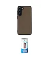 ieg™ Galaxy S23 Plus Kılıf Ahenk Çizgi Serisi - Siyah 5D Eko Cam Ekran Koruyucu
