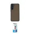 ieg™ Galaxy S23 Plus Kılıf Ahenk Çizgi Serisi - Siyah 5D Eko Cam Ekran Koruyucu