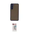ieg™ Galaxy S23 Plus Kılıf Ahenk Çizgi Serisi - Siyah Hayalet Edge Cam Ekran Koruyucu