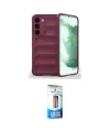 ieg™ Galaxy S23 Plus Kılıf Atlas Koleksiyonu - Siyah 5D Eko Cam Ekran Koruyucu