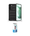 ieg™ Galaxy S23 Plus Kılıf Atlas Koleksiyonu - Siyah 5D Eko Cam Ekran Koruyucu