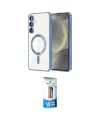 ieg™ Galaxy S23 Plus Kılıf Nova Işık Özel Seri - Siyah 5D Eko Cam Ekran Koruyucu