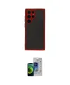 ieg™ Galaxy S23 Ultra Kılıf Ahenk Çizgi Serisi - Siyah Durable Full Glue Curved Cam