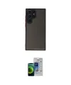 ieg™ Galaxy S23 Ultra Kılıf Ahenk Çizgi Serisi - Siyah Durable Full Glue Curved Cam