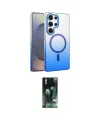 ieg™ Galaxy S23 Ultra Kılıf Ahenk Doku Özel Seri - Şeffaf 360 Full Body Arka Koruyucu