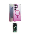 ieg™ Galaxy S23 Ultra Kılıf Ahenk Doku Özel Seri - Şeffaf 360 Full Body Arka Koruyucu