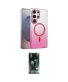 ieg™ Galaxy S23 Ultra Kılıf Ahenk Doku Özel Seri - Şeffaf 360 Full Body Arka Koruyucu