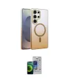 ieg™ Galaxy S23 Ultra Kılıf Ahenk Doku Özel Seri - Siyah Durable Full Glue Curved Cam