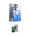 ieg™ Galaxy S23 Ultra Kılıf Ahenk Doku Özel Seri - Siyah Durable Full Glue Curved Cam