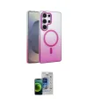 ieg™ Galaxy S23 Ultra Kılıf Ahenk Doku Özel Seri - Siyah Durable Full Glue Curved Cam
