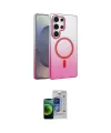 ieg™ Galaxy S23 Ultra Kılıf Ahenk Doku Özel Seri - Siyah Durable Full Glue Curved Cam