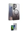 ieg™ Galaxy S23 Ultra Kılıf Ahenk Doku Özel Seri - Siyah Durable Full Glue Curved Cam