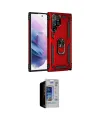 ieg™ Galaxy S23 Ultra Kılıf Ahenk Klasik Koleksiyonu - Siyah Durable Full Glue Curved Hayalet Cam