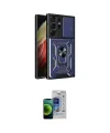 ieg™ Galaxy S23 Ultra Kılıf Ahenk Klasik - Siyah Durable Full Glue Curved Cam