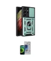 ieg™ Galaxy S23 Ultra Kılıf Ahenk Klasik - Siyah Durable Full Glue Curved Cam
