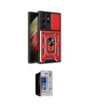 ieg™ Galaxy S23 Ultra Kılıf Ahenk Klasik - Siyah Durable Full Glue Curved Hayalet Cam