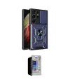 ieg™ Galaxy S23 Ultra Kılıf Ahenk Klasik - Siyah Durable Full Glue Curved Hayalet Cam