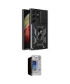 ieg™ Galaxy S23 Ultra Kılıf Ahenk Klasik - Siyah Durable Full Glue Curved Hayalet Cam