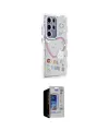 ieg™ Galaxy S23 Ultra Kılıf Ahenk Modern Serisi - Siyah Durable Full Glue Curved Hayalet Cam