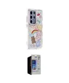 ieg™ Galaxy S23 Ultra Kılıf Ahenk Modern Serisi - Siyah Durable Full Glue Curved Hayalet Cam
