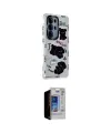 ieg™ Galaxy S23 Ultra Kılıf Ahenk Modern Serisi - Siyah Durable Full Glue Curved Hayalet Cam