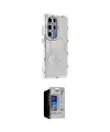 ieg™ Galaxy S23 Ultra Kılıf Ahenk Modern Serisi - Siyah Durable Full Glue Curved Hayalet Cam