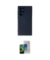 ieg™ Galaxy S23 Ultra Kılıf Ahenk Serisi - Siyah Durable Full Glue Curved Cam