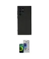 ieg™ Galaxy S23 Ultra Kılıf Ahenk Serisi - Siyah Durable Full Glue Curved Cam
