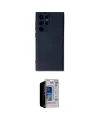 ieg™ Galaxy S23 Ultra Kılıf Ahenk Serisi - Siyah Durable Full Glue Curved Hayalet Cam