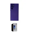 ieg™ Galaxy S23 Ultra Kılıf Ahenk Serisi - Siyah Durable Full Glue Curved Hayalet Cam
