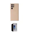 ieg™ Galaxy S23 Ultra Kılıf Ahenk Serisi - Siyah Durable Full Glue Curved Hayalet Cam