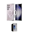 ieg™ Galaxy S23 Ultra Kılıf Ahenk Yansıma Prime - Siyah Durable Full Glue Curved Hayalet Cam