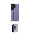 ieg™ Galaxy S23 Ultra Kılıf Çekirdek Yansıma - Siyah Durable Full Glue Curved Hayalet Cam