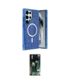 ieg™ Galaxy S23 Ultra Kılıf Eksen Çizgi - Şeffaf 360 Full Body Arka Koruyucu