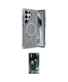 ieg™ Galaxy S23 Ultra Kılıf Eksen Çizgi - Siyah 360 Mat Full Body Arka Koruyucu