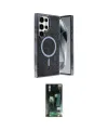 ieg™ Galaxy S23 Ultra Kılıf Eksen Çizgi - Siyah 360 Mat Full Body Arka Koruyucu