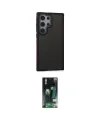 ieg™ Galaxy S23 Ultra Kılıf Eksen Işık - Siyah 360 Mat Full Body Arka Koruyucu