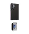 ieg™ Galaxy S23 Ultra Kılıf Eksen Işık - Siyah Durable Full Glue Curved Hayalet Cam