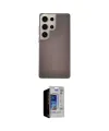 ieg™ Galaxy S23 Ultra Kılıf Eksen Prime - Siyah Durable Full Glue Curved Hayalet Cam