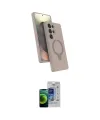 ieg™ Galaxy S23 Ultra Kılıf İz Işık Koleksiyonu - Siyah Durable Full Glue Curved Cam