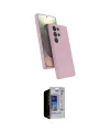 ieg™ Galaxy S23 Ultra Kılıf İz Işık Koleksiyonu - Siyah Durable Full Glue Curved Hayalet Cam