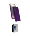 ieg™ Galaxy S23 Ultra Kılıf İz Işık Koleksiyonu - Siyah Durable Full Glue Curved Hayalet Cam