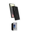 ieg™ Galaxy S23 Ultra Kılıf İz Işık Koleksiyonu - Siyah Durable Full Glue Curved Hayalet Cam