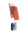ieg™ Galaxy S23 Ultra Kılıf İz Işık Koleksiyonu - Siyah Durable Full Glue Curved Hayalet Cam