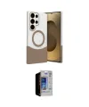 ieg™ Galaxy S23 Ultra Kılıf Kozmos Form Özel Seri - Siyah Durable Full Glue Curved Hayalet Cam