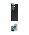ieg™ Galaxy S23 Ultra Kılıf Kozmos Klasik Prime - Siyah Durable Full Glue Curved Cam