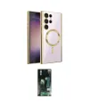 ieg™ Galaxy S23 Ultra Kılıf Nova Işık Özel Seri - Şeffaf 360 Full Body Arka Koruyucu
