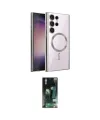 ieg™ Galaxy S23 Ultra Kılıf Nova Işık Özel Seri - Şeffaf 360 Full Body Arka Koruyucu