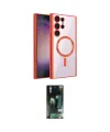 ieg™ Galaxy S23 Ultra Kılıf Nova Işık Özel Seri - Şeffaf 360 Full Body Arka Koruyucu